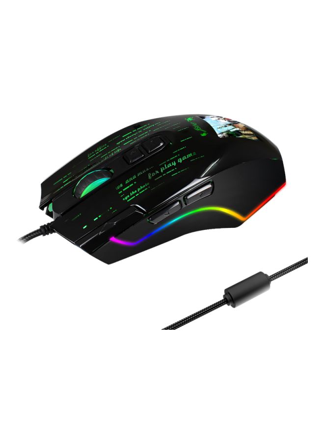 HXSJ - Wired Macro Programming Gaming Mouse Black - Image 1