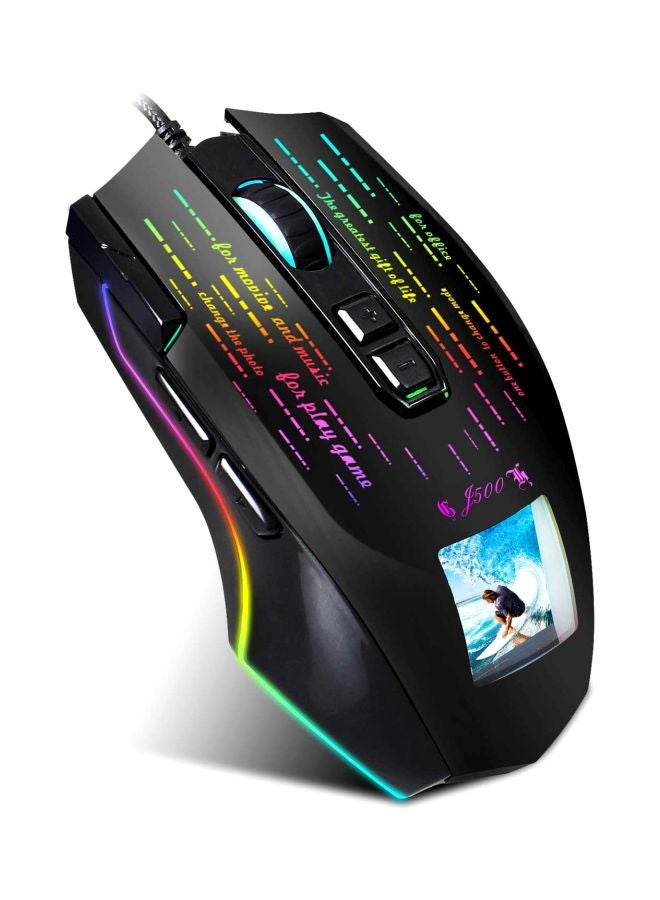 HXSJ - Wired Macro Programming Gaming Mouse Black - Image 1