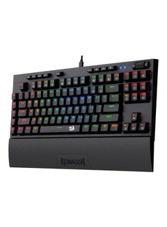 ريدراجون Redragon K596 Vishnu 2.4G لوحة مفاتيح ميكانيكية للألعاب سلكية/لاسلكية RGB، 87 مفتاحًا لوحة مفاتيح TKL مدمجة مع بطارية 2400 مللي أمبير في الساعة، 10 مفاتيح ماكرو مدمجة ومسند للمعصم، وقت تشغيل 10 ساعات، مفاتيح حمراء  - Image 2
