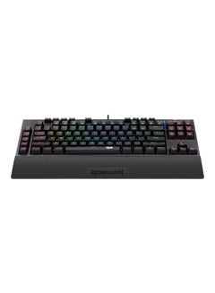 ريدراجون Redragon K596 Vishnu 2.4G لوحة مفاتيح ميكانيكية للألعاب سلكية/لاسلكية RGB، 87 مفتاحًا لوحة مفاتيح TKL مدمجة مع بطارية 2400 مللي أمبير في الساعة، 10 مفاتيح ماكرو مدمجة ومسند للمعصم، وقت تشغيل 10 ساعات، مفاتيح حمراء  - Image 3