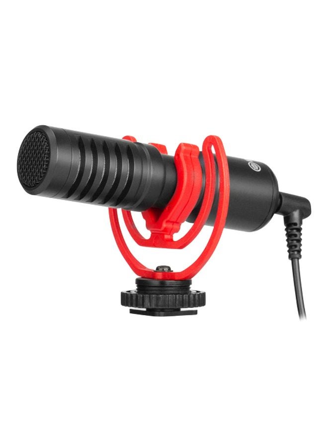 BOYA Super-Cardioid Condenser Shotgun Microphone BY-MM1+ Black/Red/Grey - Image 1
