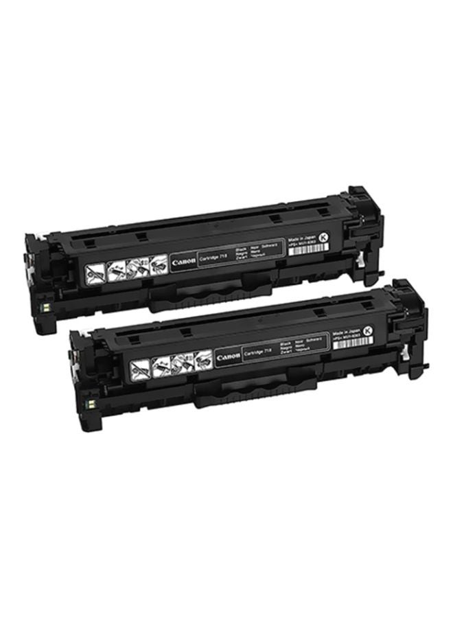 Canon 2-Piece Laser Toner Cartridge For Canon i-SENSYS Printers 718 Black - Image 1