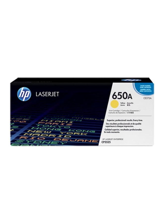 HP LaserJet Toner Cartridge For HP CP5525 650A Yellow  - Image 2