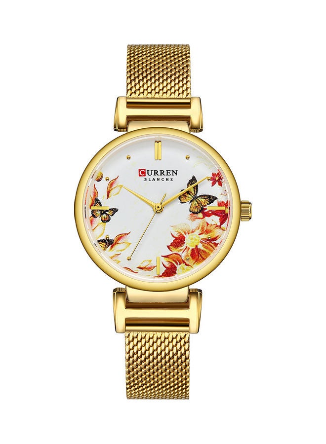 CURREN - Women's Water Resistant Analog Watch 9053 - 42 mm - Gold - Image 1
