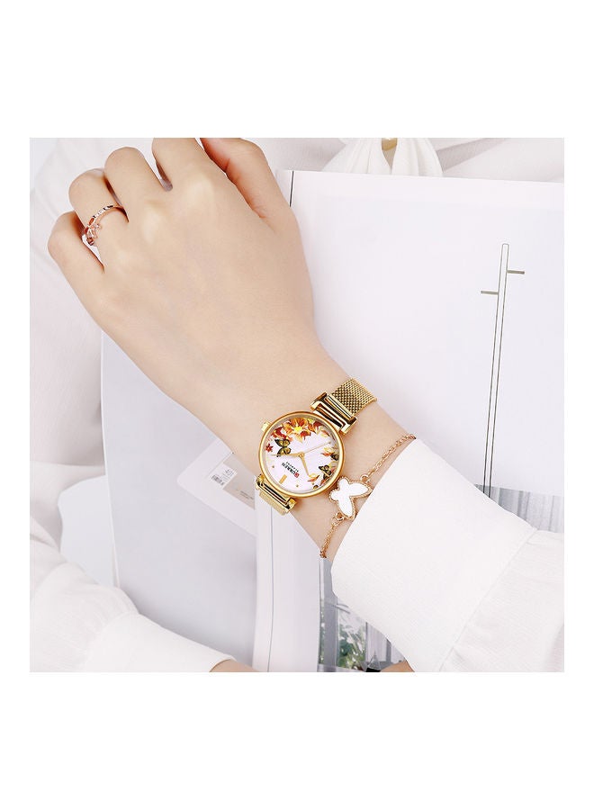 CURREN - Women's Water Resistant Analog Watch 9053 - 42 mm - Gold - Image 1
