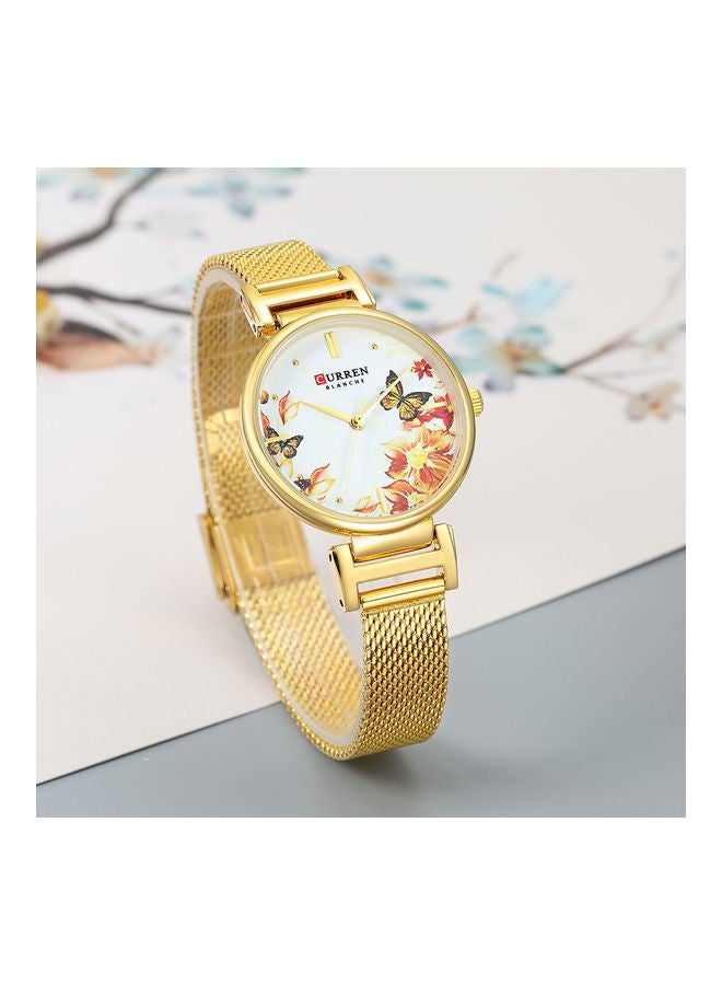 CURREN - Women's Water Resistant Analog Watch 9053 - 42 mm - Gold - Image 1