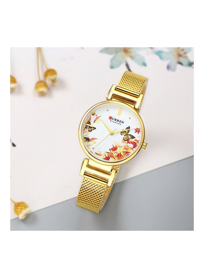 CURREN - Women's Water Resistant Analog Watch 9053 - 42 mm - Gold - Image 1