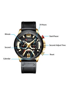 CURREN Water Resistant Chronograph Watch 8329 - 54 mm - Black  - Image 4
