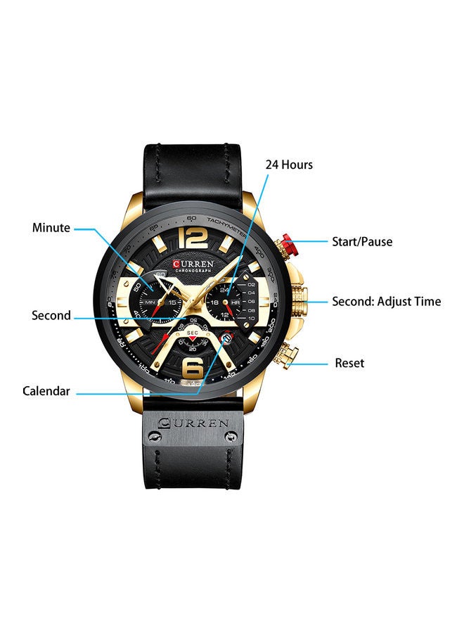 CURREN - Water Resistant Chronograph Watch 8329 - 54 mm - Black - Image 1