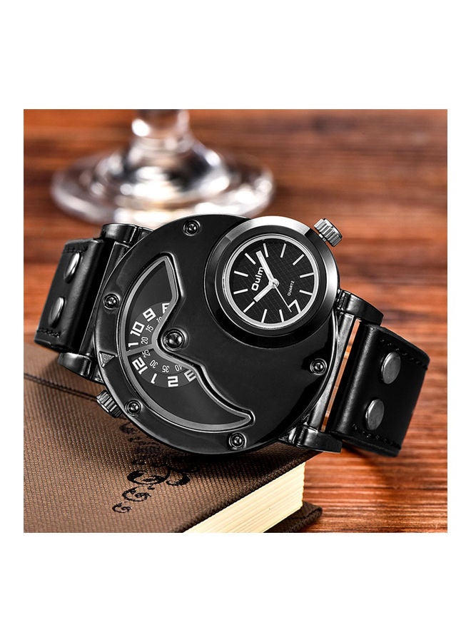 Oulm Leather Analog Watch J3667B-KM  - Image 3