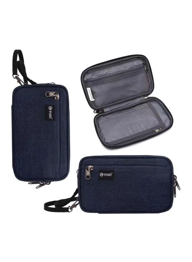 بوزو حقيبةُ يد مقاومةٌ للماء. أزرق داكن/ أسود - Image 4