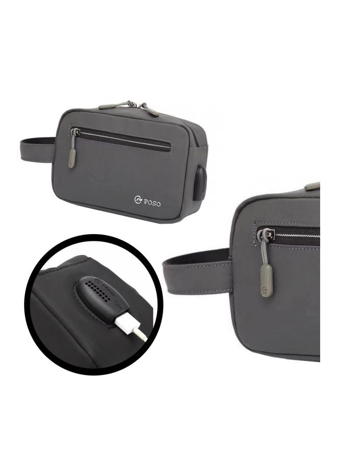 Waterproof Hand Bag With USB Port Grey - v1603430404/N39544786A_3