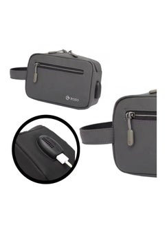 POSO Waterproof Hand Bag With USB Port Grey  - Image 3