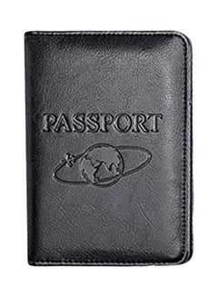 Generic Crazy Horse Leather Passport Cover Black  - Image 1