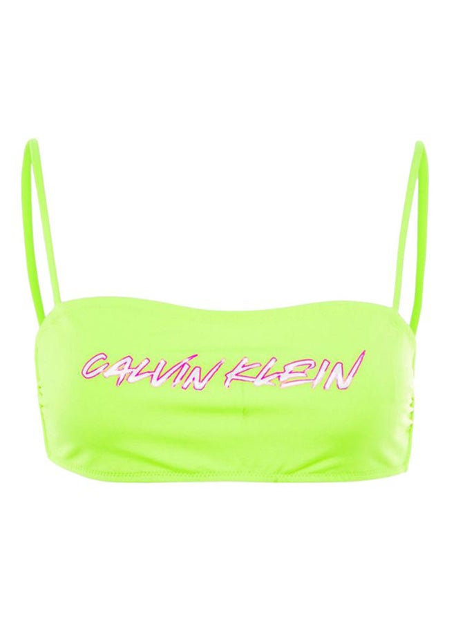 CALVIN KLEIN - Bandeau Bikini Top Safety Yellow - Image 1