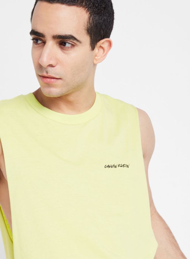 CALVIN KLEIN - Retro Muscle Tank Top Safety Yellow - Image 1