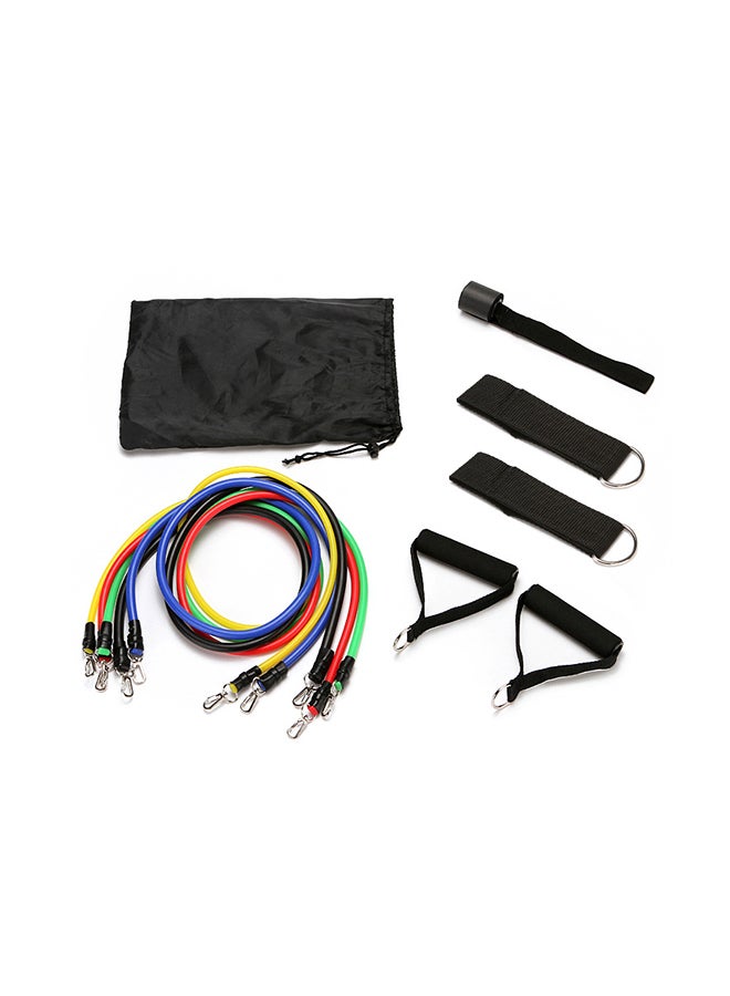 UX - 5 Tube Fitness Resistance Bands Set With Door Anchor, Handles, Portable bag and Legs Ankle - Image 1