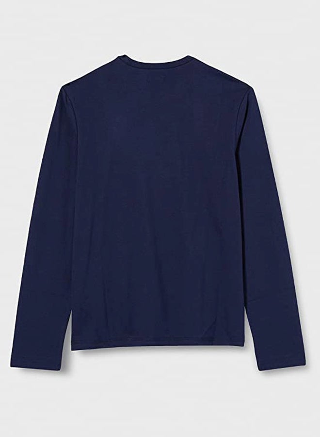 إيكس تيشيرت بأكمام طويلة مزين بطبعة أزرق/رمادي/أصفر - Image 2