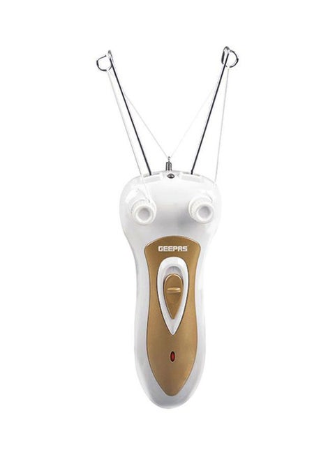 Rechargeable Ladies Epilator Set Safe Epilation Of All Body Parts, Great For Travel, Electric Threading Removers, Minimizes Pain, Smoother Faces, Quick And Effective White/Gold
