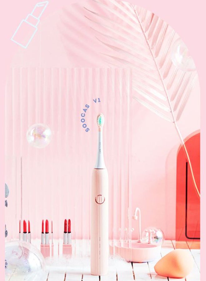 Xiaomi Soocas V1 Electric Whitening Toothbrush With 2 Heads Pink - Image 5