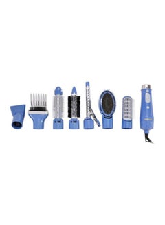 GEEPAS 8-In-1 Hair Styler Set Blue/White/Black  - Image 1