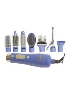 GEEPAS 8-In-1 Hair Styler Set Blue/White/Black  - Image 2