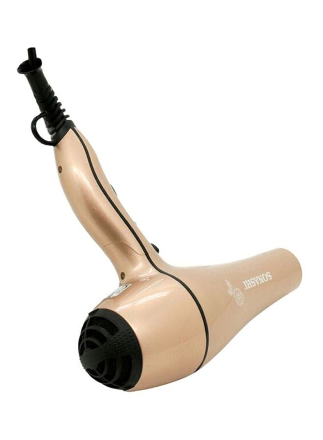SONASHI - 2000W Hair Dryer, Built-in 2 Speed And 4 Heat Airflow Settings with Cool Shot Function | AC Motor with Cold and Hot Wind Feature | Stylish Lightweight Design For Comfort Use Gold - Image 1