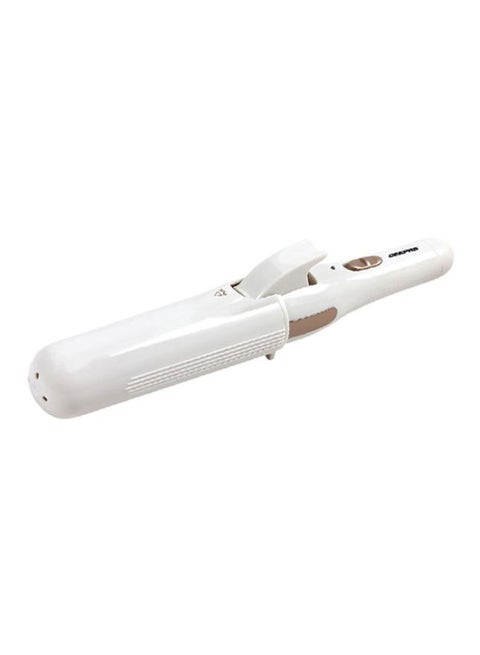 2 In 1 Wet & Dry Hair Curling Iron With 360 Degree Swivel Cord With Hanging Loop, Wet & dry function White/Brown
