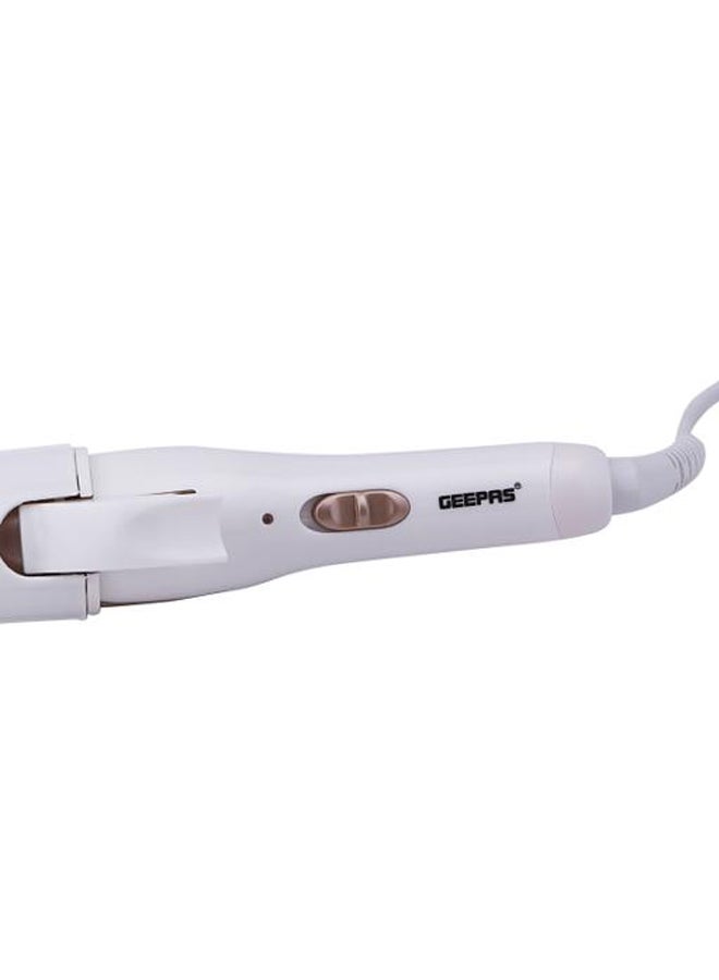 2 In 1 Wet & Dry Hair Curling Iron With 360 Degree Swivel Cord With Hanging Loop, Wet & dry function White/Brown