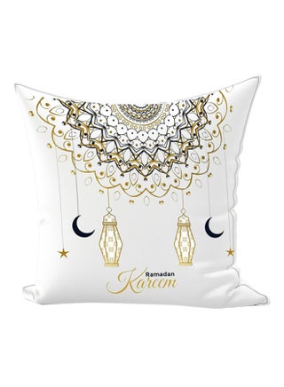 Ramadan Lantern Printed Throw Pillow White/Gold/Black 50x70cm - v1603454379/N40204593A_1