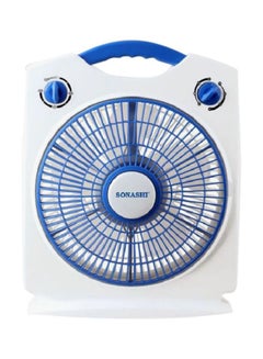 SONASHI 10-Inch Box Fan SBF-7030-BLUE White/Blue  - Image 1