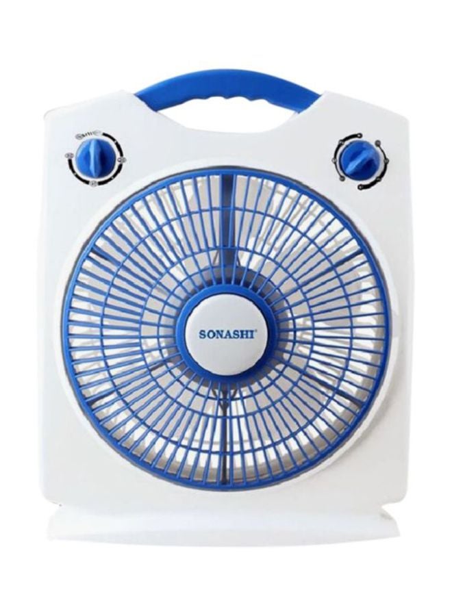 سوناشي مروحة مربعة مقاس 10 بوصات SBF-7030-BLUE أبيض/أزرق  - Image 1
