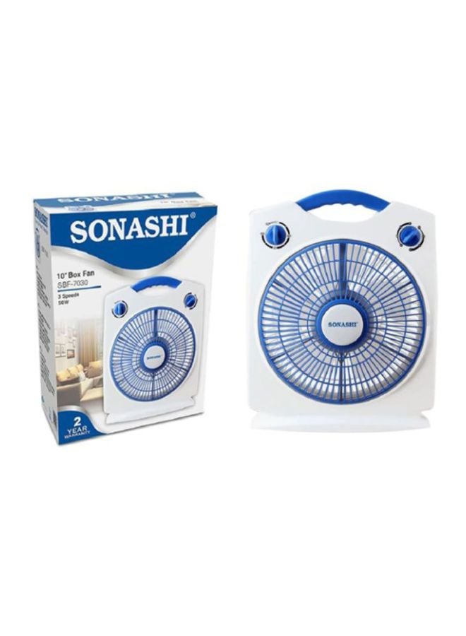 سوناشي مروحة مربعة مقاس 10 بوصات SBF-7030-BLUE أبيض/أزرق  - Image 3