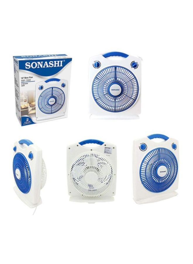 سوناشي مروحة مربعة مقاس 10 بوصات SBF-7030-BLUE أبيض/أزرق  - Image 4