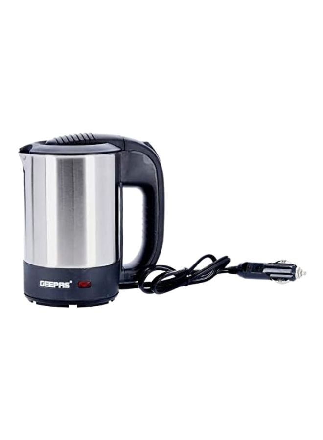 12V Stainless steel Car Kettle- Water Heater for Caravans- 500ml-  Stainless-Steel Electric Car Kettle with Cigarette Lighter Charger | Quick Hot Water, Coffee, Tea 500 ml 150 W GK38041 sliver