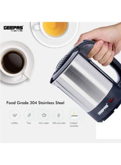 GEEPAS 12V Stainless steel Car Kettle- Water Heater for Caravans- 500ml-  Stainless-Steel Electric Car Kettle with Cigarette Lighter Charger | Quick Hot Water, Coffee, Tea 500 ml 150 W GK38041 sliver  - Image 4