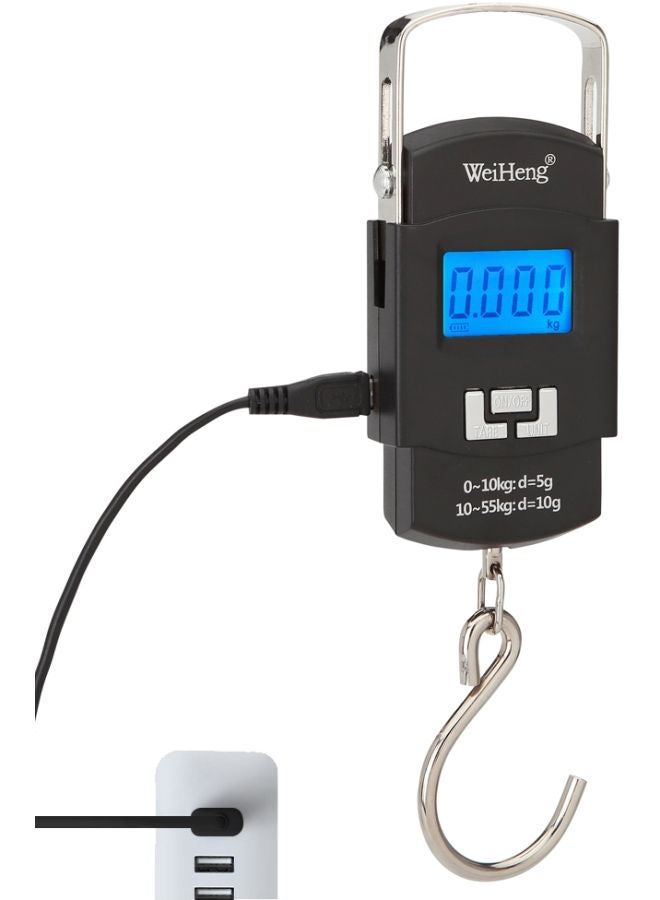 وي هانج ميزان إلكتروني قابل للشحن بشاشة LCD فضي/أسود/أزرق 103x58x22مم - Image 3