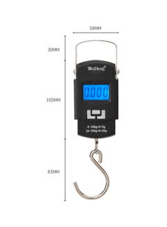 WeiHeng Rechargeable LCD Electronic Scale Black/Blue/Silver 103x58x22mm  - Image 4