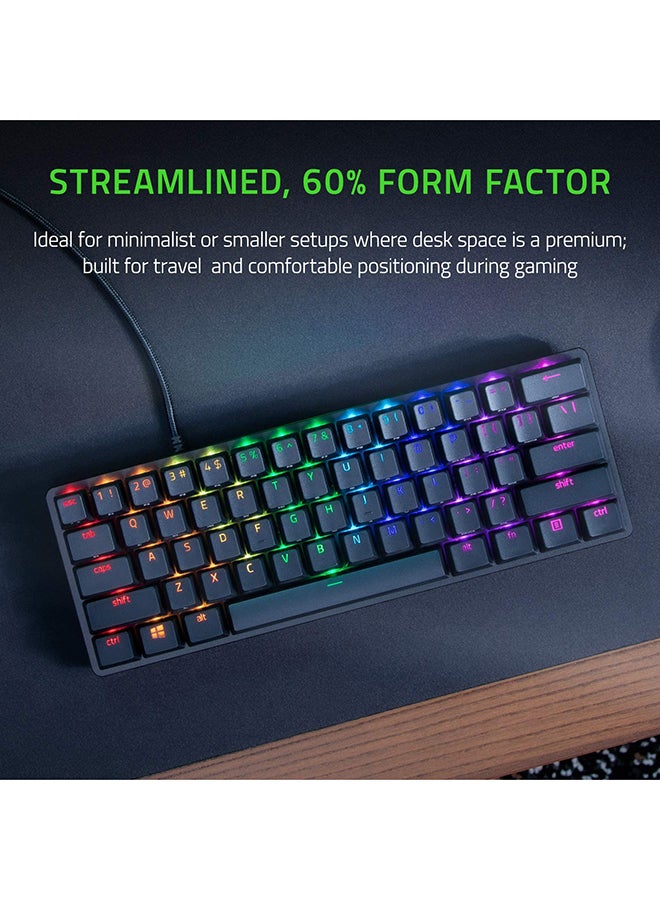 RAZER - Huntsman Mini 60% Gaming Keyboard, Fastest Keyboard Switches Ever, Clicky Purple Optical Switches, Chroma RGB Lighting, PBT Keycaps, Onboard Memory | RZ03-03390100-R3M1 - Image 1