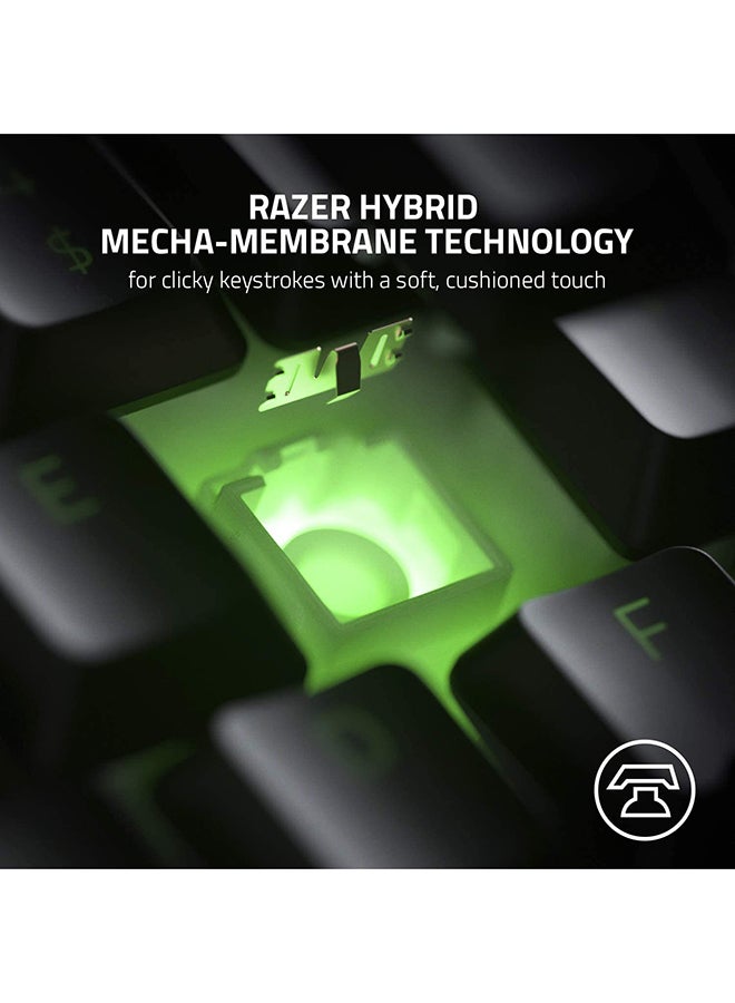 RAZER - Razer Ornata V2 Gaming Keyboard, Hybrid Mecha-Membrane Switch, Multi-Function Wheel And Media Keys, Chroma Rgb - Black - Image 1