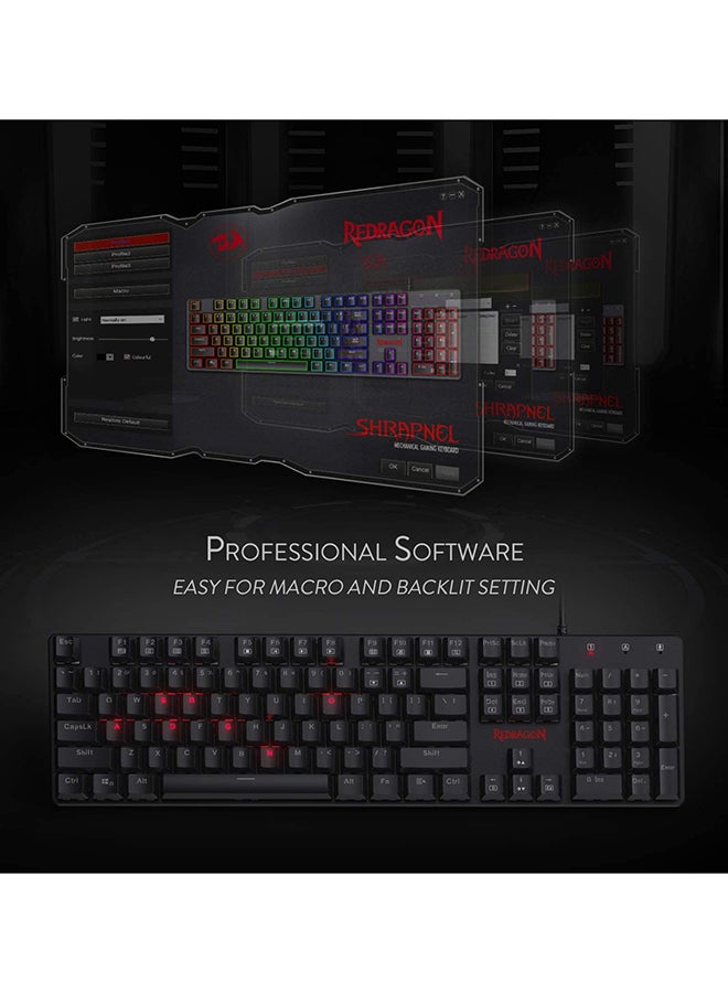 ريدراجون - لوحة مفاتيح ميكانيكية للألعاب شرابنل K589 بإضاءة متعددة الألوان RGB - Image 1