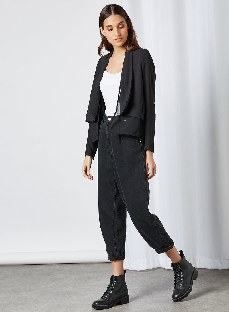 CODE BY LIFESTYLE - Layered Detail Cardigan Black - Image 1