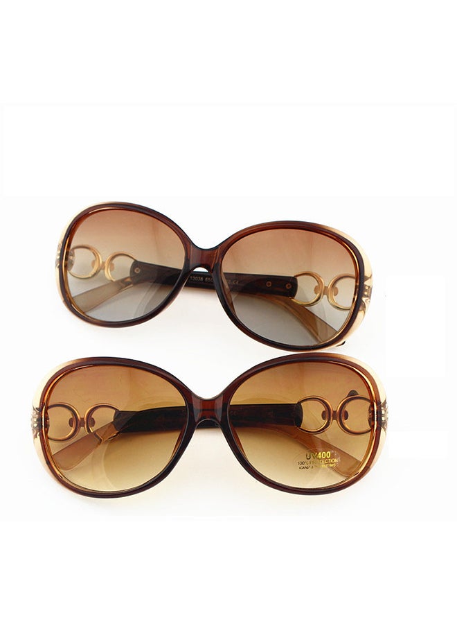 Women's Sunglasses Classic Fashion Glasses Trendy Uv Protection Sunglasses (Transparent Brown)