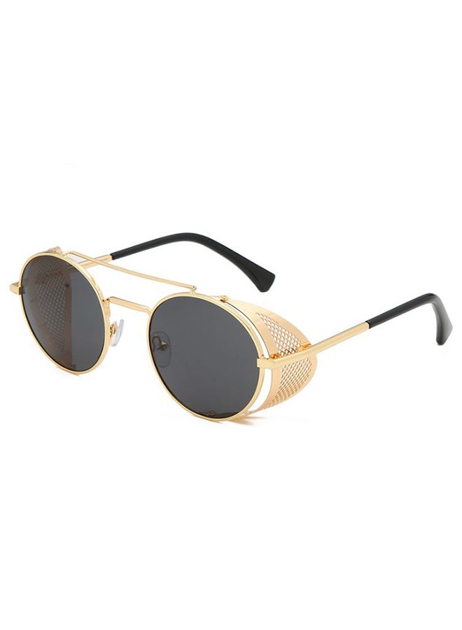 Men and Women European and American Retro Punk Steam Round Sunglasses