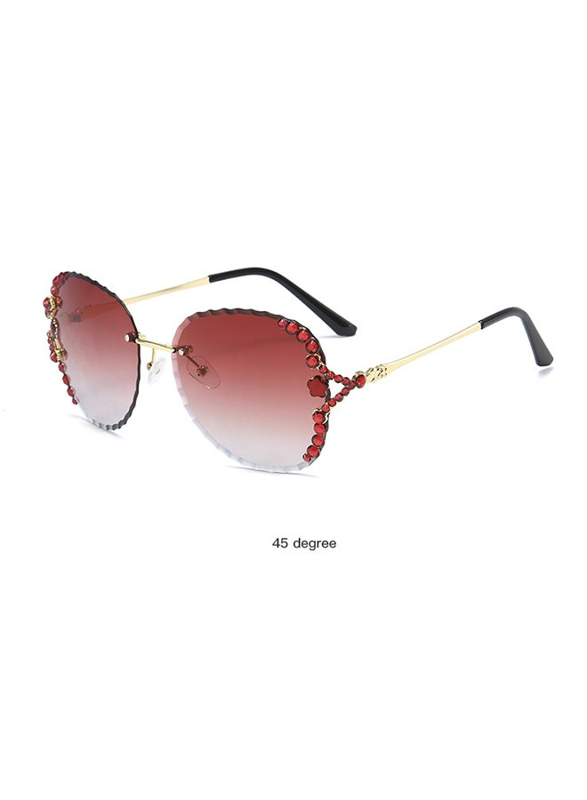 Women's 2020 New Personality Diamond-Encrusted Crystal Frameless Cut-Edge Sunglasses - Image 1