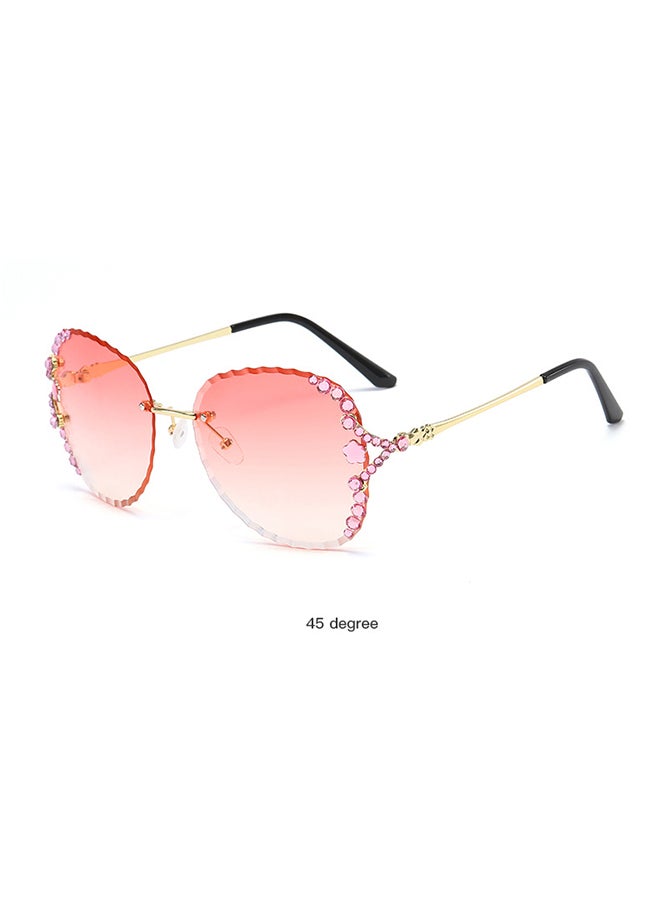 Women's Diamond-Studded Crystal Frameless Sunglasses - Image 1