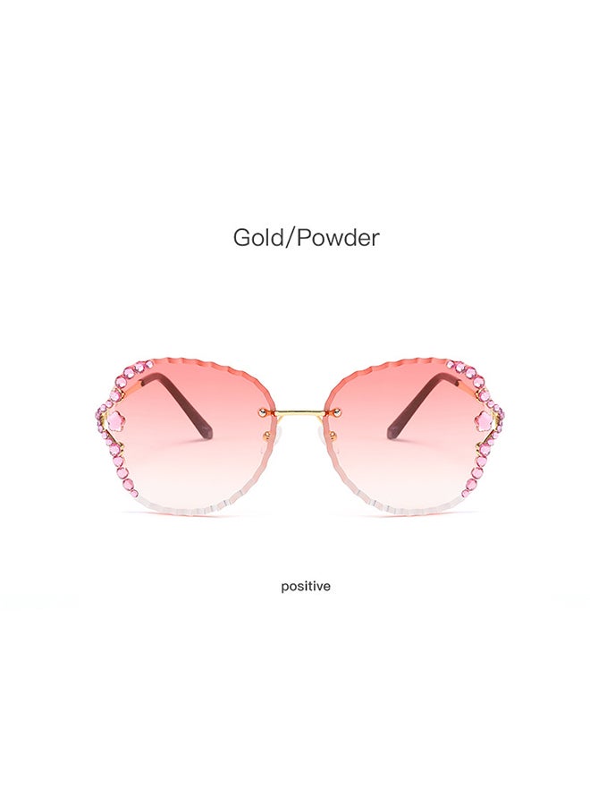 Women's Diamond-Studded Crystal Frameless Sunglasses - Image 2