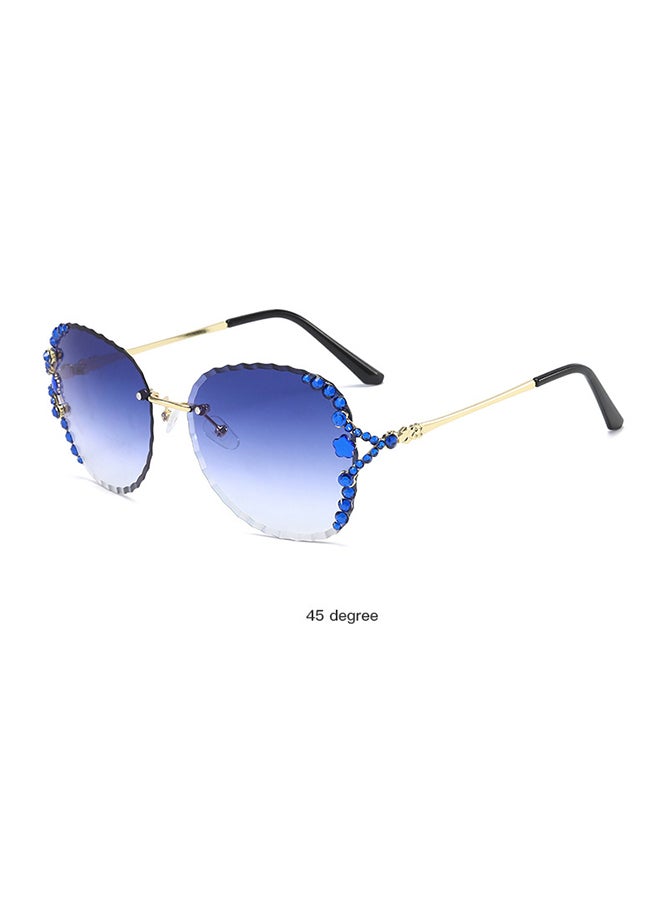Women's Diamond-Studded Crystal Frameless Sunglasses - Image 1