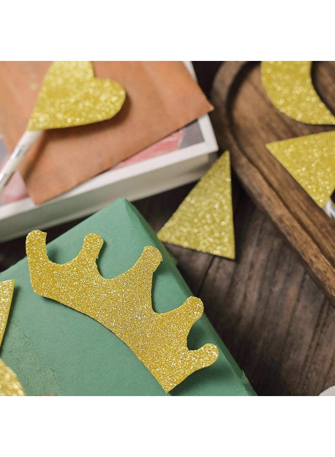 10-Piece A4 Chiisen Glitter Self Adhesive Eva Foam Sheet Gold - Image 3