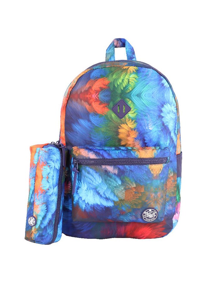 Twill Feathers Backpack With Pencil Case Blue/Orange - v1603481456/N41275188A_1